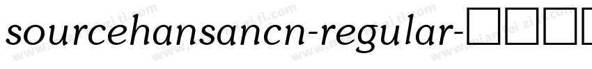 sourcehansancn-regular字体转换