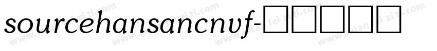 sourcehansancnvf字体转换