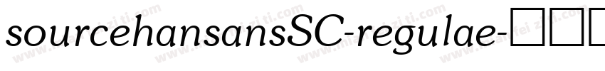 sourcehansansSC-regulae字体转换