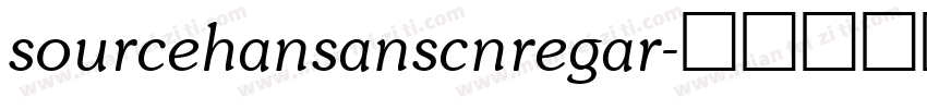 sourcehansanscnregar字体转换