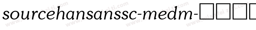 sourcehansanssc-medm字体转换