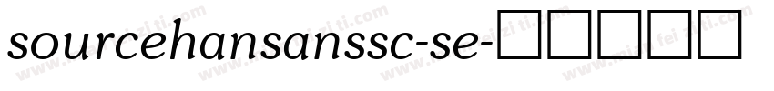 sourcehansanssc-se字体转换