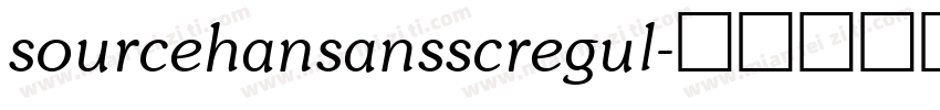 sourcehansansscregul字体转换