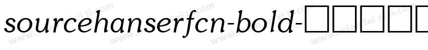 sourcehanserfcn-bold字体转换
