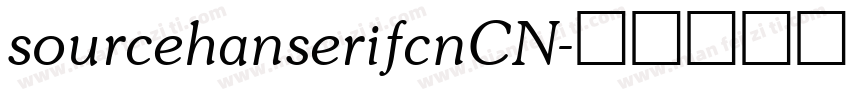 sourcehanserifcnCN字体转换