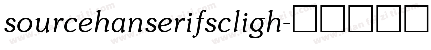 sourcehanserifscligh字体转换