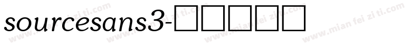 sourcesans3字体转换