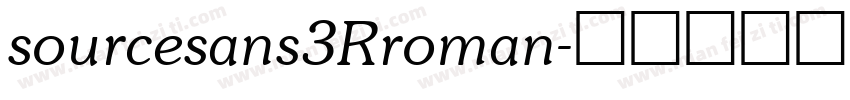 sourcesans3Rroman字体转换