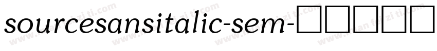 sourcesansitalic-sem字体转换