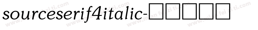 sourceserif4italic字体转换