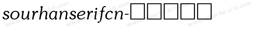 sourhanserifcn字体转换