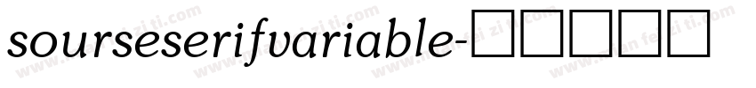 sourseserifvariable字体转换