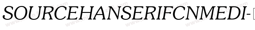 SOURCEHANSERIFCNMEDI字体转换