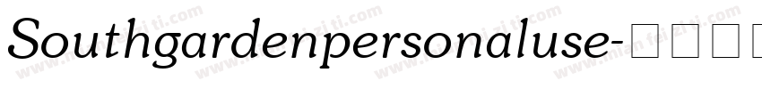 Southgardenpersonaluse字体转换