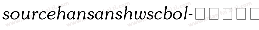 sourcehansanshwscbol字体转换