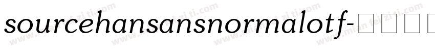 sourcehansansnormalotf字体转换