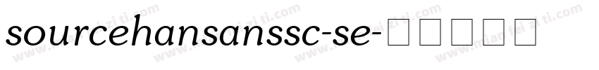 sourcehansanssc-se字体转换
