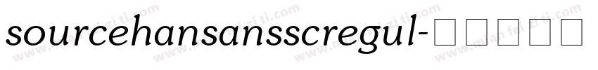 sourcehansansscregul字体转换