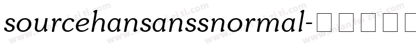 sourcehansanssnormal字体转换