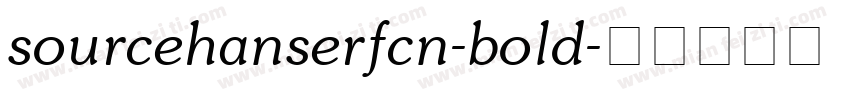sourcehanserfcn-bold字体转换