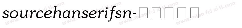 sourcehanserifsn字体转换