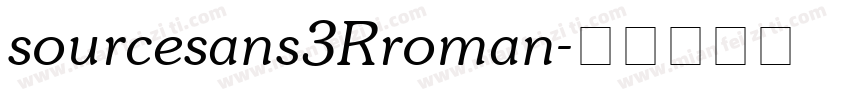 sourcesans3Rroman字体转换