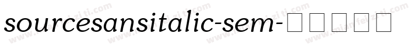 sourcesansitalic-sem字体转换