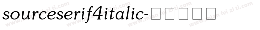 sourceserif4italic字体转换