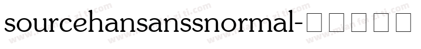 sourcehansanssnormal字体转换