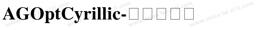 AGOptCyrillic字体转换