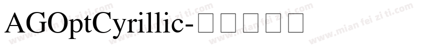 AGOptCyrillic字体转换