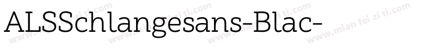 ALSSchlangesans-Blac字体转换