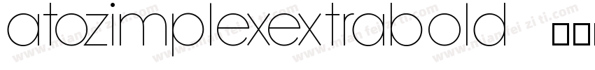 atozimplexextrabold字体转换