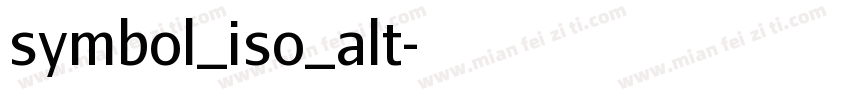 symbol_iso_alt字体转换