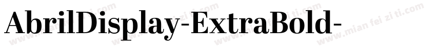 AbrilDisplay-ExtraBold字体转换