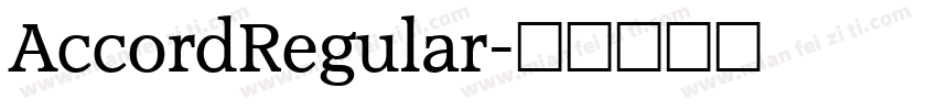 AccordRegular字体转换