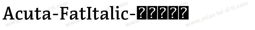 Acuta-FatItalic字体转换