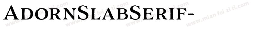 AdornSlabSerif字体转换