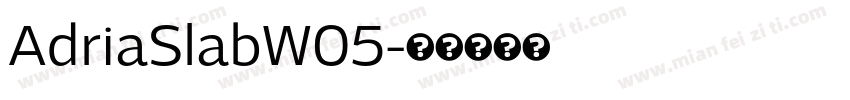 AdriaSlabW05字体转换