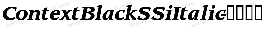 ContextBlackSSiItalic字体转换