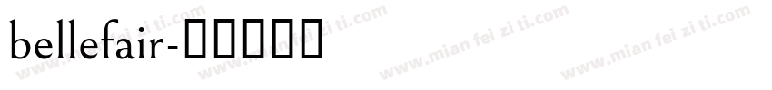 bellefair字体转换