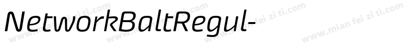 NetworkBaltRegul字体转换