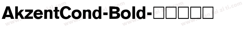 AkzentCond-Bold字体转换