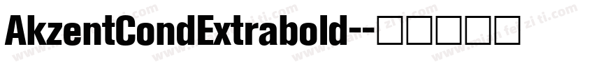 AkzentCondExtrabold-字体转换