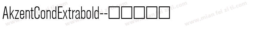 AkzentCondExtrabold-字体转换