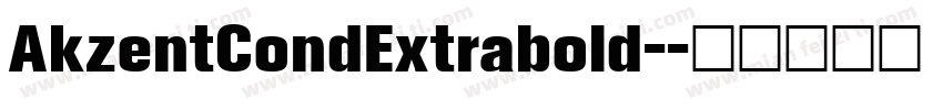 AkzentCondExtrabold-字体转换