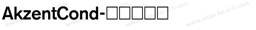AkzentCond字体转换