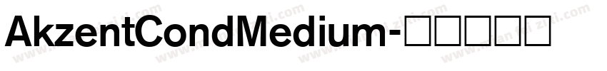 AkzentCondMedium字体转换