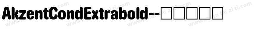 AkzentCondExtrabold-字体转换