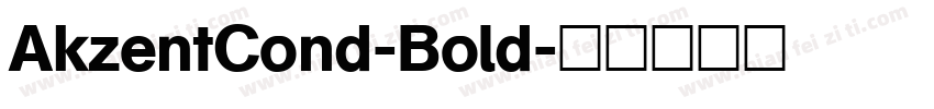 AkzentCond-Bold字体转换